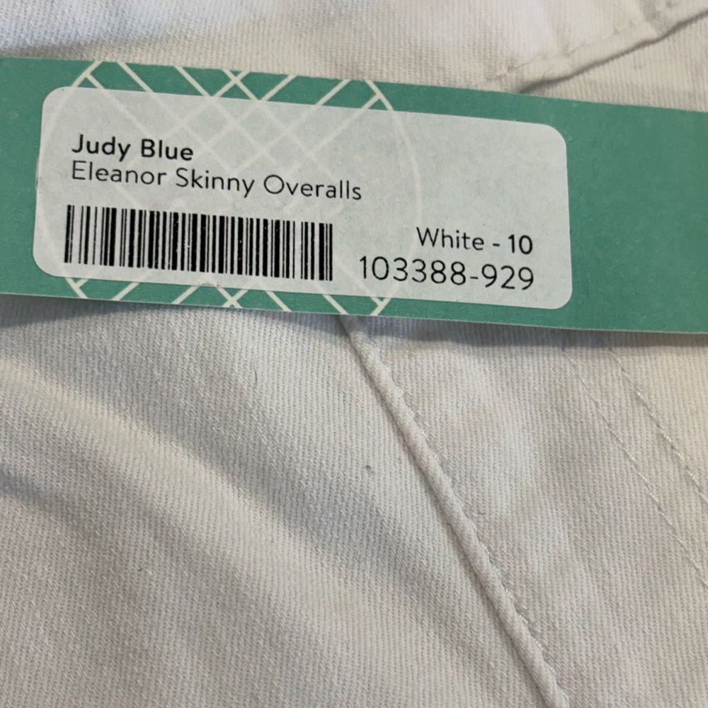 Judy Blue Classic White Denim Overalls - Picture 13 of 15
